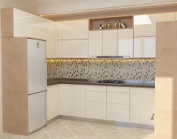  Neutral Modern Kitchen 3D model