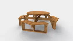 Octagon picnic table