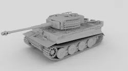 Panzer Tiger Tank Clay 3D model