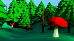 Pine Trees Pack Low-poly  3D model