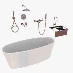 Plumbing fixtures set 3D model