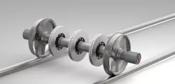Railway Axle With Brake Discs