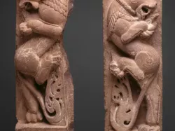 Rampant Mythical Lions (Vyala), 8th/9th century (RIGHT ONE ONLY)