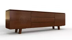 Red Oakwood stand Low-poly  3D model