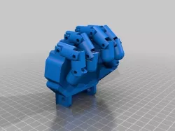 Renderizado 3 Mano Contraida