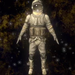 Rigged Spaceman Low-poly  3D model
