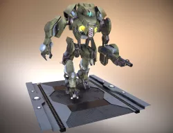 Sci-fi Mechanoid Low-poly  3D model