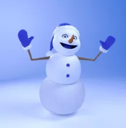 Snow MAN RIGGED 3D model