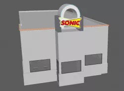 Sonic  Low-poly  3D model