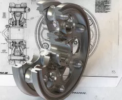 Soviet T-34 early tank drive sprocket 3D model