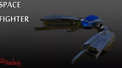Space fighter Low-poly  3D model