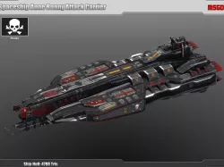 Spaceship Anne Bonny Pirate Attack Carrier Low-poly  3D model