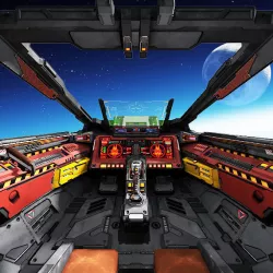 Spaceship Cockpit C2 Low-poly  3D model