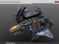 Spaceship Fighter Starkiller Low-poly  3D model