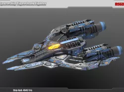 Spaceship Fighter Tigershark Low-poly  3D model