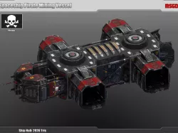 Spaceship Pirate Resource Ships Low-poly  3D model