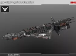 Spaceship Progenitor Battlecruiser Low-poly  3D model