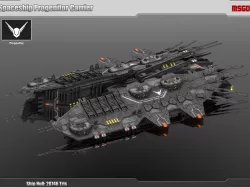Spaceship Progenitor Carrier Low-poly  3D model