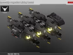 Spaceship Progenitor Resource Ships Low-poly  3D model