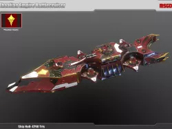 Spaceship Thaalian Empire Battlecruiser Low-poly  3D model