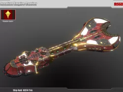Spaceship Thaalian Empire Carrier Low-poly  3D model