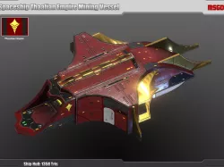 Spaceship Thaalian Empire Resource Ships Low-poly  3D model
