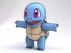 Squirtle Pokemon Rigged Low-poly  3D model