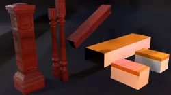 Stair Railing Package Low-poly  3D model