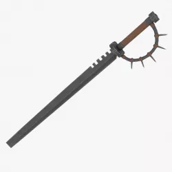 Sword with a spiked handle Low-poly  3D model