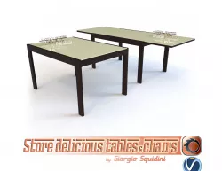 Table NEW SMART OLIVO and GODEASSI Low-poly  3D model