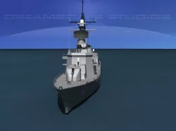 Takanami Class Destroyer Makinami 3D model