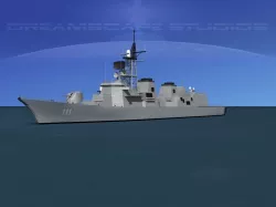 Takanami Class Destroyer Onami 3D model