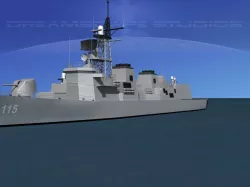 Takanami Class Destroyer Sazanami 3D model