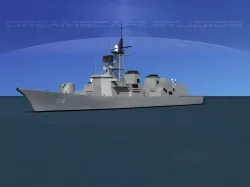 Takanami Class Destroyer Suzunami 3D model