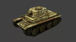 Tank Panzer Pz Kpfw 38 t Game Ready Low poly Low-poly  3D model