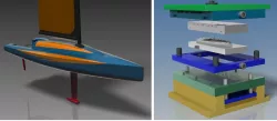 Toy Yacht + Injection mold + CNC machining