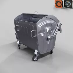 Trash Tank  Low-poly  3D model