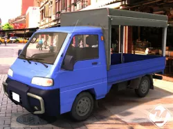 Truck in Asia Low-poly  3D model