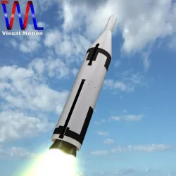 UGM-27 Polaris A1 Ballistic Missile 3D model