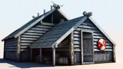 Viking House 2 Low-poly  3D model