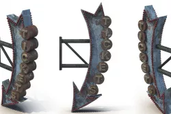 Vintage Sign 3D model