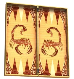 Wood backgammon