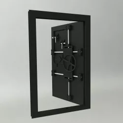 WWII bunker steel secure door Low-poly  3D model