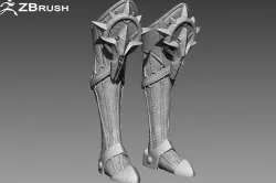 Zbrush Armor Boots 3D model