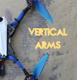 AeroX FPV Vertical Arm Quadcopter Drone 3D Parts
