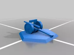 Board Game Piece - French Artillery, WW1