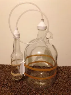 Brewing Blow-off-tube caddy to bottle