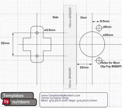 cabinet door hinge template (jig)