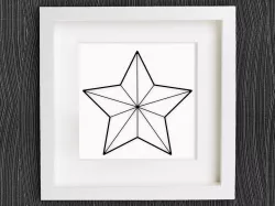 Customizable Origami Christmas Star No. 1