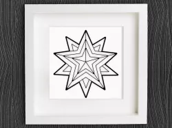Customizable Origami Christmas Star No. 2